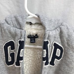 GAP Shirts & Tops - Baby Gap Fluffy Lined Hoodie 3-6 months GAP Shirts & Tops - Baby Gap Fluffy Lined Hoodie 3-6 months